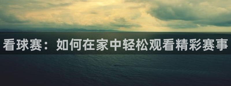 看球赛：如何在家中轻松观看精彩赛事