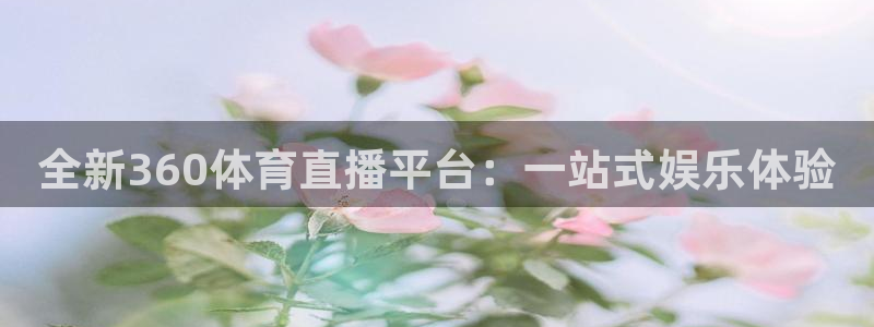 全新360体育直播平台：一站式娱乐体验