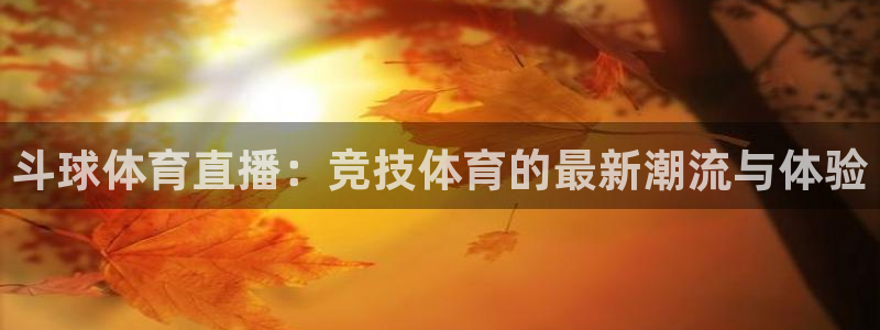 斗球体育直播：竞技体育的最新潮流与体验